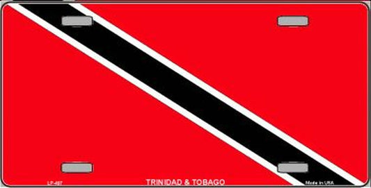 Trinidad and Tobago Flag Metal License Plate Sign Novelty Vanity Caribbean Island Craft Supply