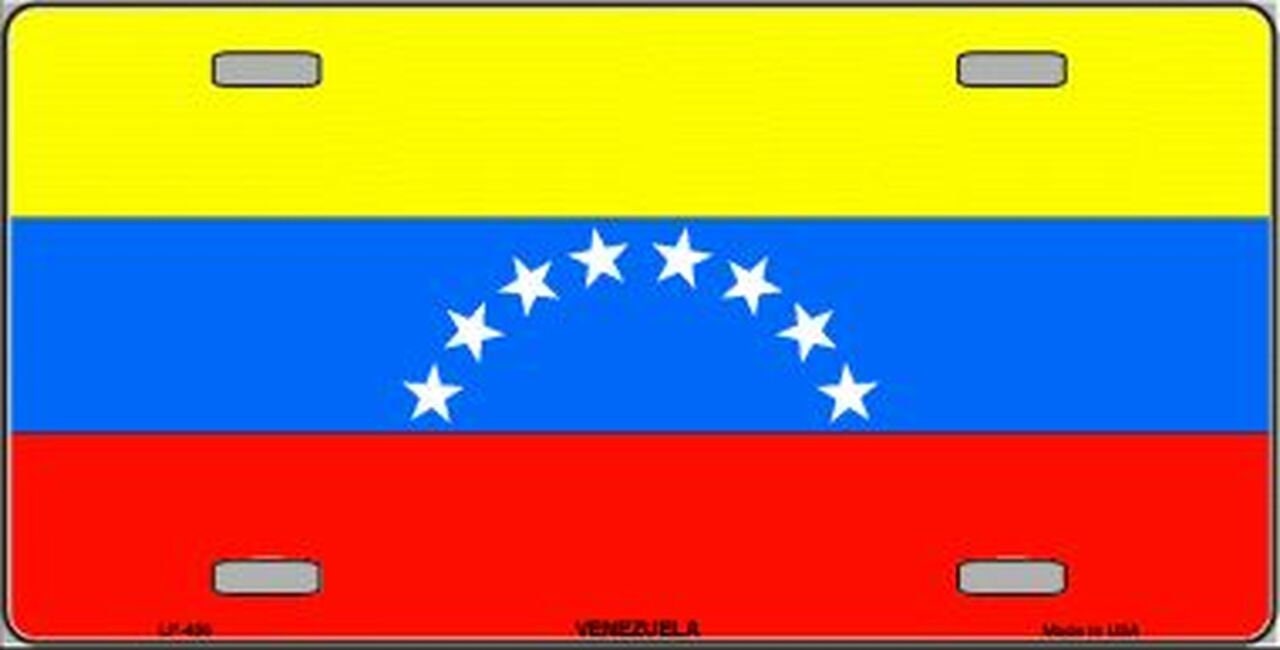 VENEZUELA Flag Metal License Plate Sign Novelty Vanity Venezuelans