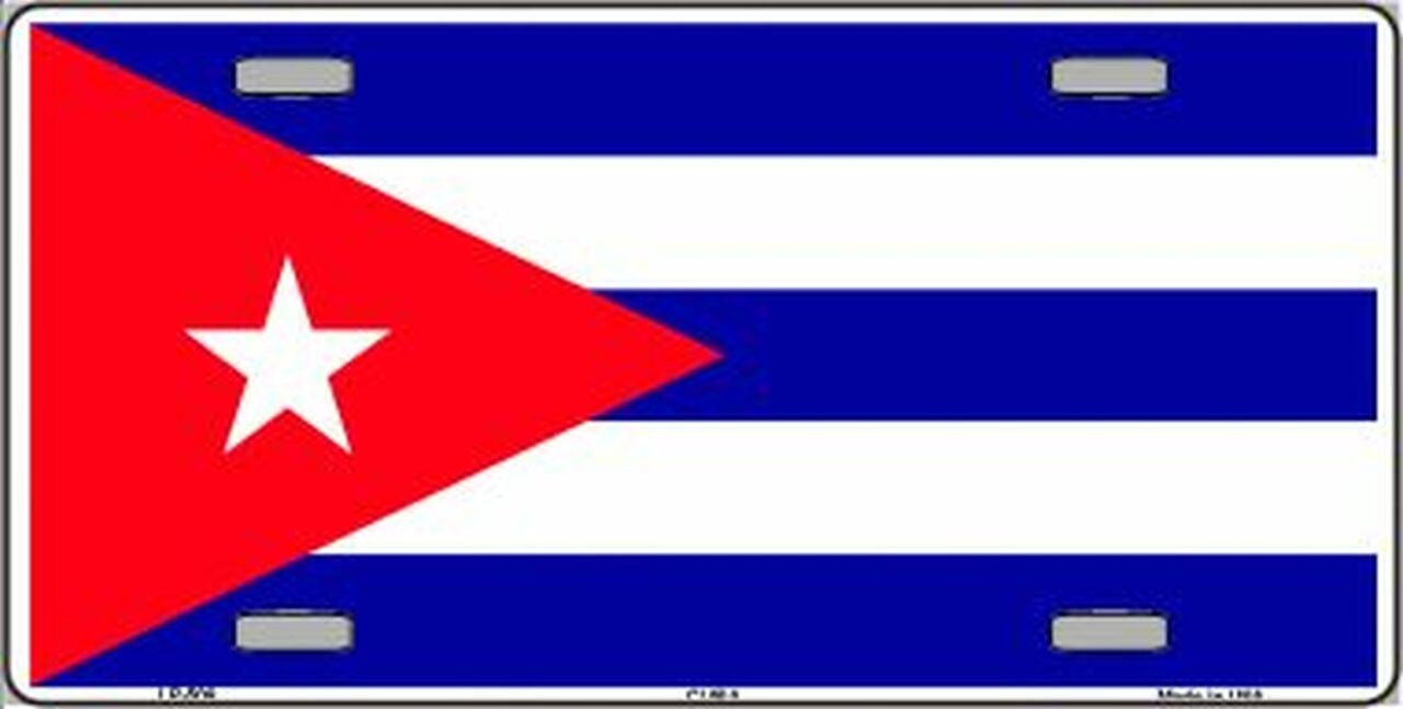 CUBA Flag Metal License Plate Sign Novelty Vanity Cuban