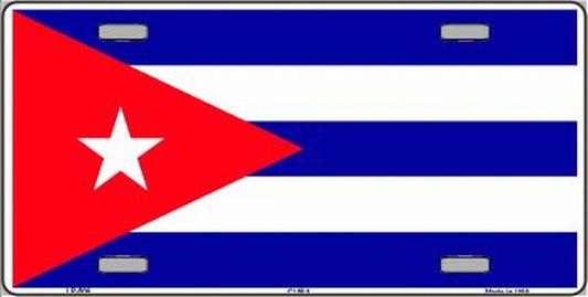 CUBA Flag Metal License Plate Sign Novelty Vanity Cuban Craft Supply