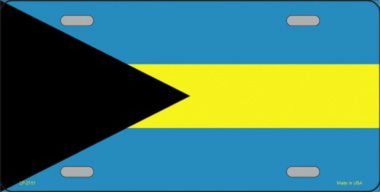 BAHAMAS Flag Metal License Plate Sign Novelty Vanity Bahamians Craft Supply