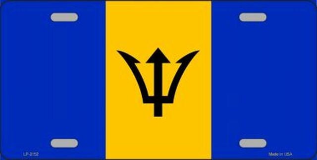 BARBADOS Flag Metal License Plate Sign Novelty Vanity Barbadian Craft Supply