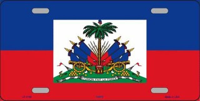 HAITI Flag Metal License Plate Sign Novelty Vanity Haitian Craft Supply
