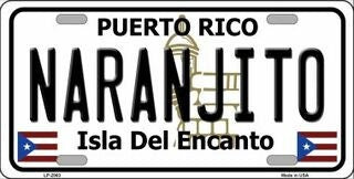 NARANJITO Puerto Rico Background Metal License Plate Sign Novelty Vanity
