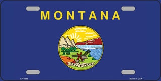 MONTANA State Flag Metal License Plate Sign Novelty Vanity Craft Supply