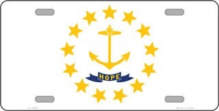 RHODE ISLAND State Flag Metal License Plate Sign Novelty Vanity