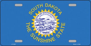 SOUTH DAKOTA State Flag Metal License Plate Sign Novelty Vanity
