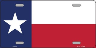 TEXAS State Flag Metal License Plate Sign Novelty Vanity