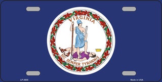 VIRGINIA State Flag Metal License Plate Sign Novelty Vanity Craft Supply