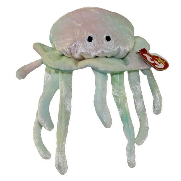 GOOCHY The Jellyfish Ty Beanie Baby Retired Beanbag Plush - New with Tags Vintage 1990s