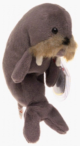 WAVES The Walrus Ty Beanie Baby Retired Beanbag Plush - New with Tags Vintage 1990s