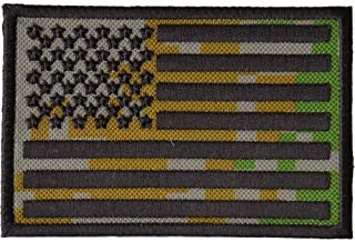 American Flag Camo Patch - Embroidered Iron on Patch - United States of America USA Flag Military Craft Supply
