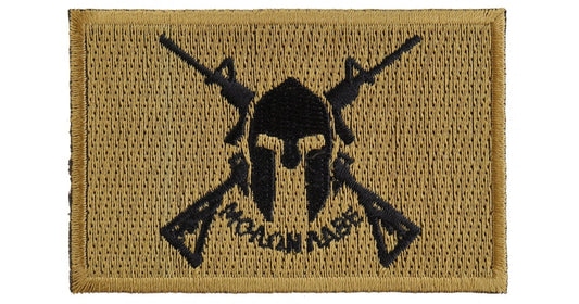 Come and Take It Molon Labe Crossed Rifles Patch - Spartans Military Embroidered Patch
