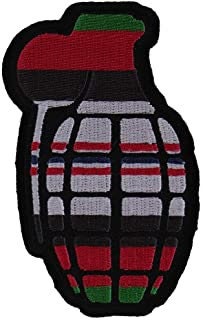 Grenade Afghanistan Conflict War Ribbon Patch - Military Biker Motorcycle Patch