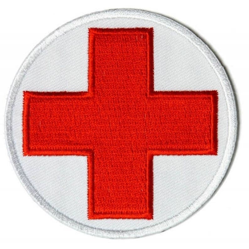 MEDIC Medical Cross Symbol Patch - EMT Paramedic Medical EMT Ems Nurse Embroidered Patch Craft Supply