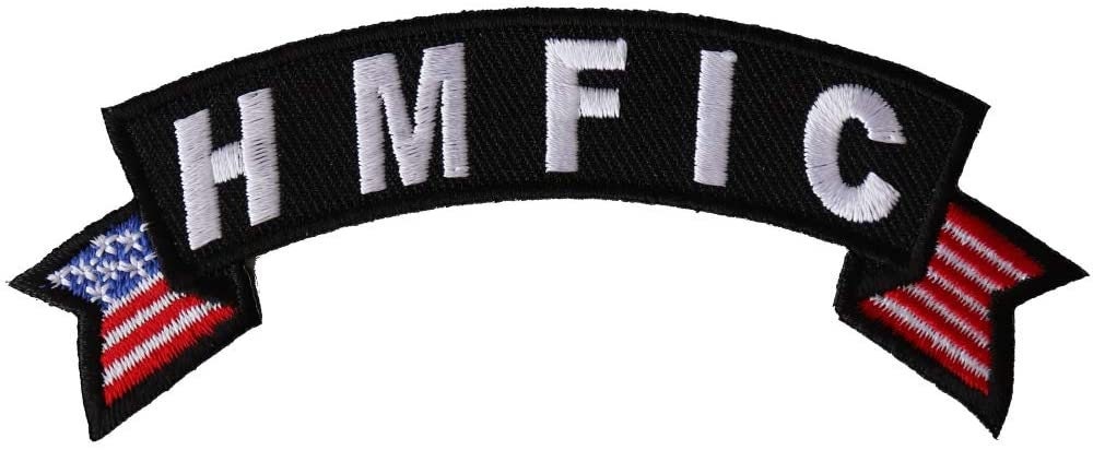 HMFIC Rocker Patch - United States Flag Military Biker Motorcycle Embroidered Patch Craft Supply