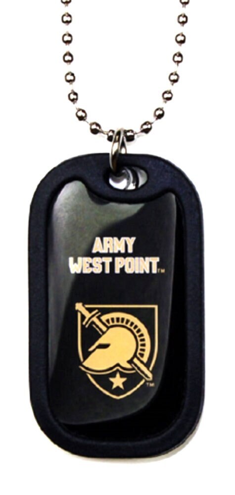 Army West Point Dog Tag With Chain - United States Army Military Academy Veteran Vet Dog Tag Craft Supply