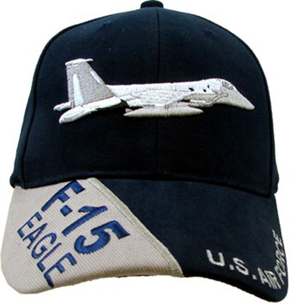Air Force F-15 Eagle Embroidered Cap Hat - United States Air Force USAF Military McDonnell Douglas F-15 Eagle Fighter Aircraft Craft Supply