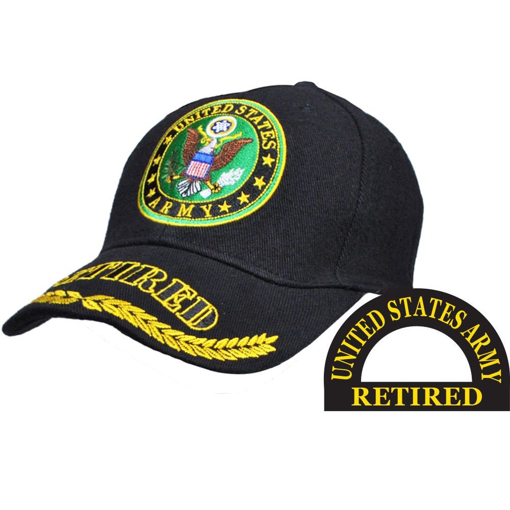 Army Retired Embroidered Cap Hat - United States Army Retired Veteran Vet