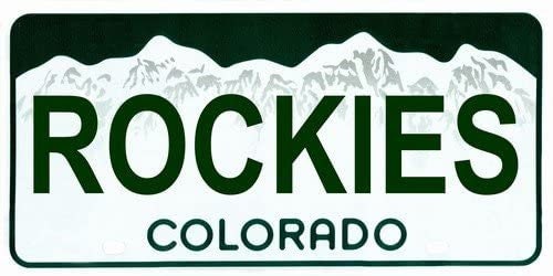 ROCKIES Colorado State Background Metal License Plate Craft Supply