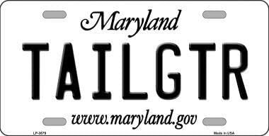 TAILGTR Maryland State Background Metal License Plate Tailgator Craft Supply