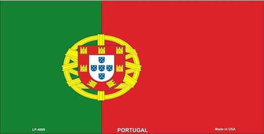 PORTUGAL Flag Metal License Plate Sign Novelty Vanity Portuguese Craft Supply