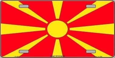 MACEDONIA Flag Metal License Plate Sign Novelty Vanity Macedonians Craft Supply