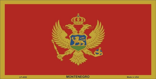 MONTENEGRO Flag Metal License Plate Sign Novelty Vanity Montenegrin