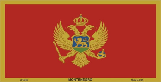 MONTENEGRO Flag Metal License Plate Sign Novelty Vanity Montenegrin Craft Supply