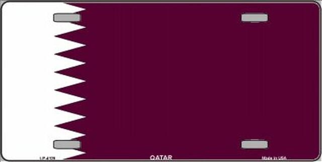 QATAR Flag Metal License Plate Sign Novelty Vanity Craft Supply