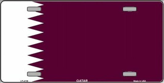 QATAR Flag Metal License Plate Sign Novelty Vanity Craft Supply