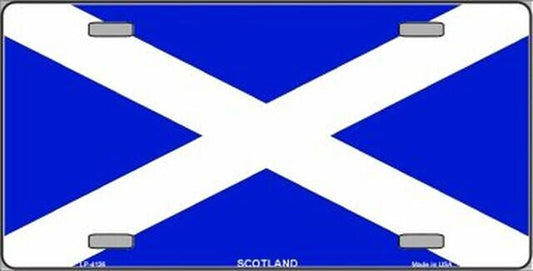 SCOTLAND Flag Metal License Plate Sign Novelty Vanity Scottish Craft Supply