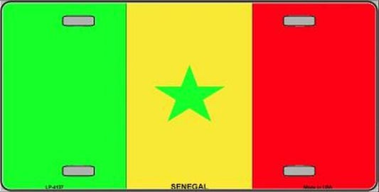 SENEGAL Flag Metal License Plate Sign Novelty Vanity Senegalese
