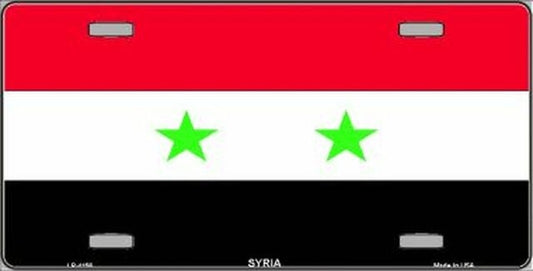 SYRIA Flag Metal License Plate Sign Novelty Vanity Syrian