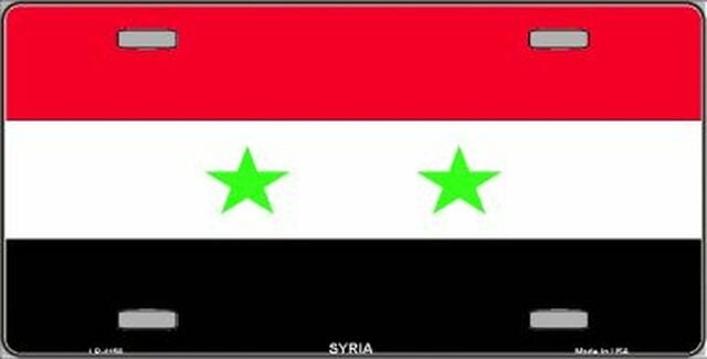 SYRIA Flag Metal License Plate Sign Novelty Vanity Syrian Craft Supply