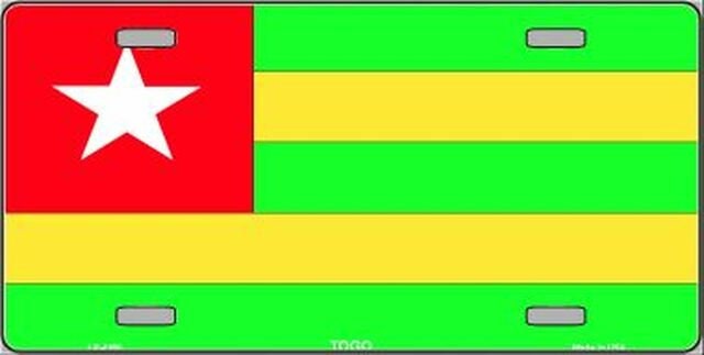 TOGO Flag Metal License Plate Sign Novelty Vanity Togolese