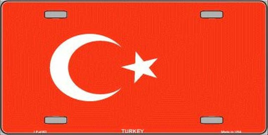 TURKEY Flag Metal License Plate Sign Novelty Vanity Turkish Craft Supply
