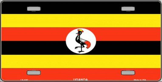UGANDA Flag Metal License Plate Sign Novelty Vanity Ugandans Craft Supply