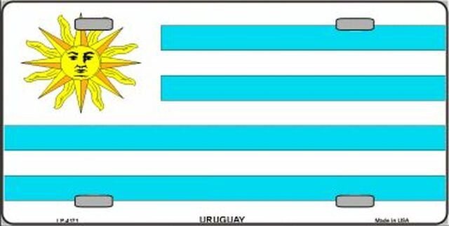 URUGUARY Flag Metal License Plate Sign Novelty Vanity Uruguayans Craft Supply