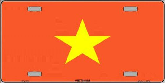 VIETNAM Flag Metal License Plate Sign Novelty Vanity Vietnamese