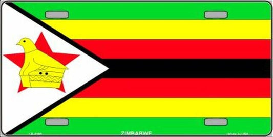 ZIMBABWE Flag Metal License Plate Sign Novelty Vanity Zimbabwean Craft Supply
