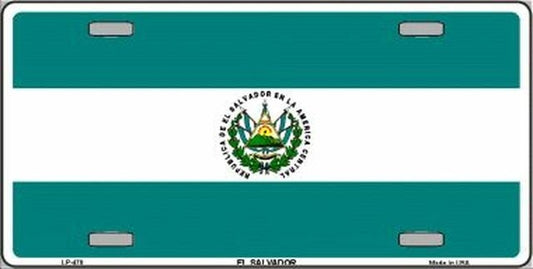 EL SALVADOR Flag Metal License Plate Sign Novelty Vanity Salvadorians Salvadorans Craft Supply