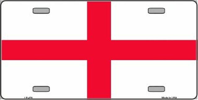 ENGLAND Flag Metal License Plate Sign Novelty Vanity English
