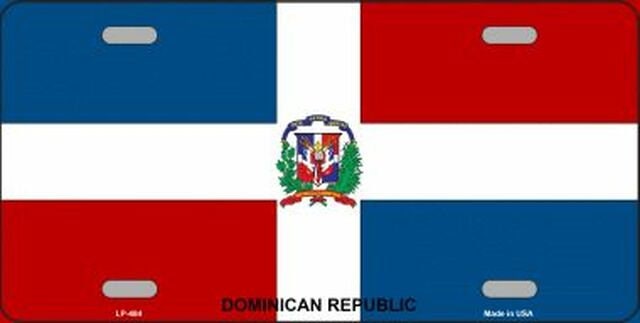 DOMINICAN REPUBLIC Flag Metal License Plate Sign Novelty Vanity Craft Supply