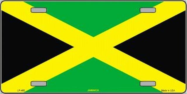 JAMAICA Flag Metal License Plate Sign Novelty Vanity Jamaican Craft Supply