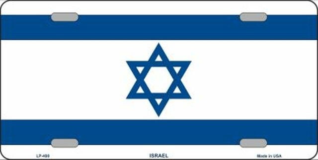 ISRAEL Flag Metal License Plate Sign Novelty Vanity Israelis Craft Supply