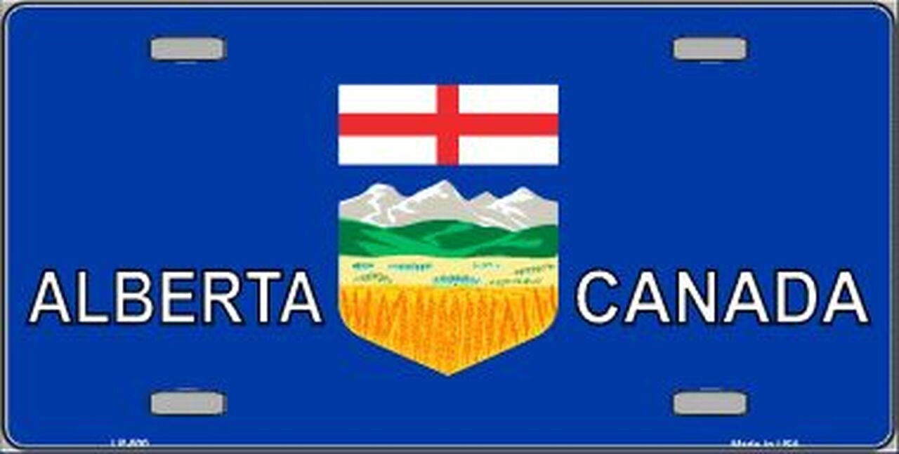 ALBERTA CANADA Flag Metal License Plate Sign Novelty Vanity Canadian Province Craft Supply