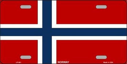 NORWAY Flag Metal License Plate Sign Novelty Vanity Norwegians
