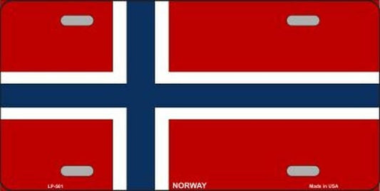 NORWAY Flag Metal License Plate Sign Novelty Vanity Norwegians Craft Supply