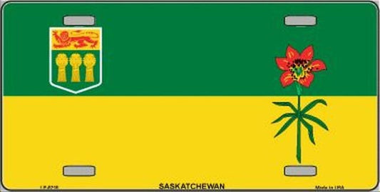 SASKATCHEWAN Flag Metal License Plate Sign Novelty Vanity Canada Craft Supply